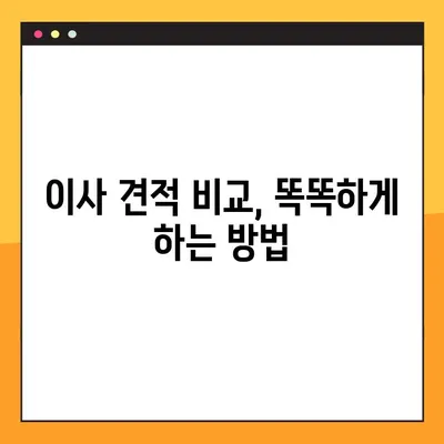 아파트 포장이사 견적 비교 & 비용 절약 꿀팁 | 이사 준비, 견적 비교, 비용 절감