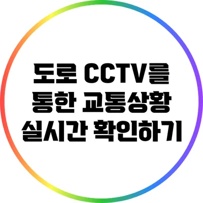도로 CCTV를 통한 교통상황 실시간 확인하기