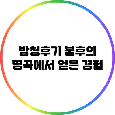 방청후기: 불후의 명곡에서 얻은 경험