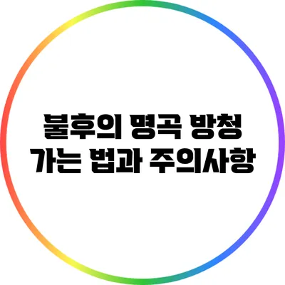 불후의 명곡 방청 가는 법과 주의사항