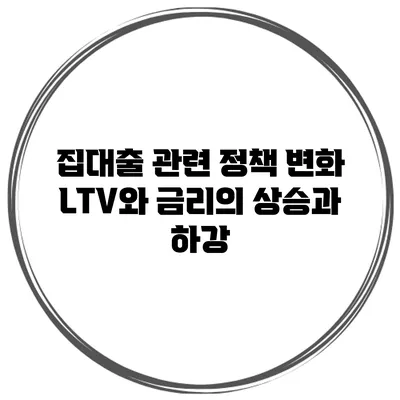 집대출 관련 정책 변화 LTV와 금리의 상승과 하강